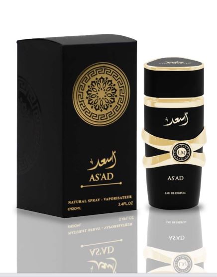 Spray Natural AS'AD Bold Essence para Homens – 100 ml. Inclui amostra grátis.