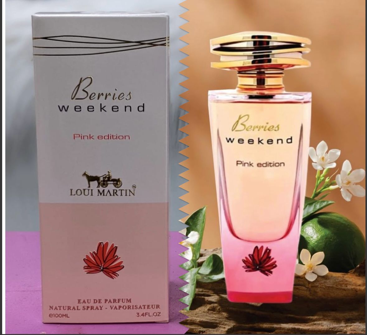 Perfume feminino Berries Weekend Pink Edition - Amostra grátis incluída!