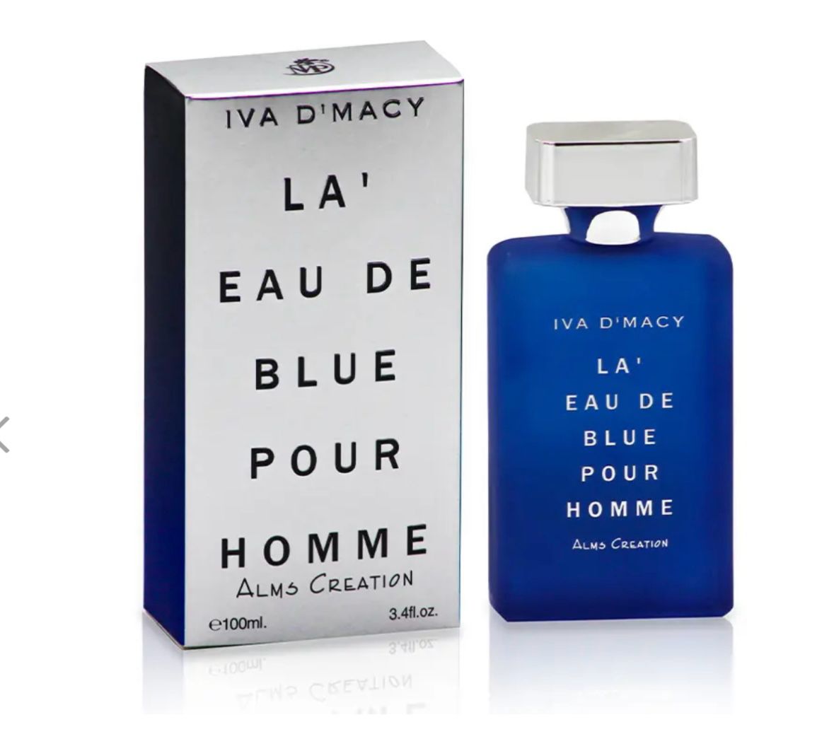 IVA D'MACY LA'EAU DE BLUE POUR HOMME - 100ML PERFUME HOMEM + AMOSTRA GRÁTIS.