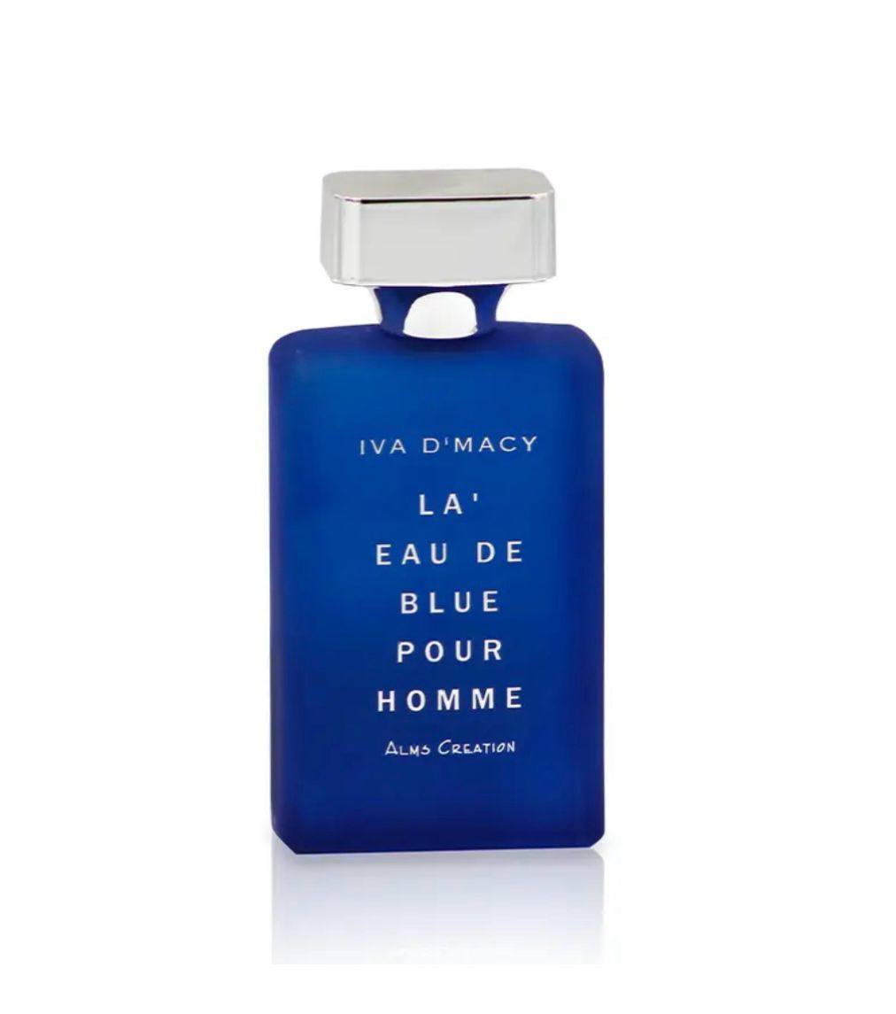 IVA D'MACY LA'EAU DE BLUE POUR HOMME - 100ML PERFUME HOMEM + AMOSTRA GRÁTIS.