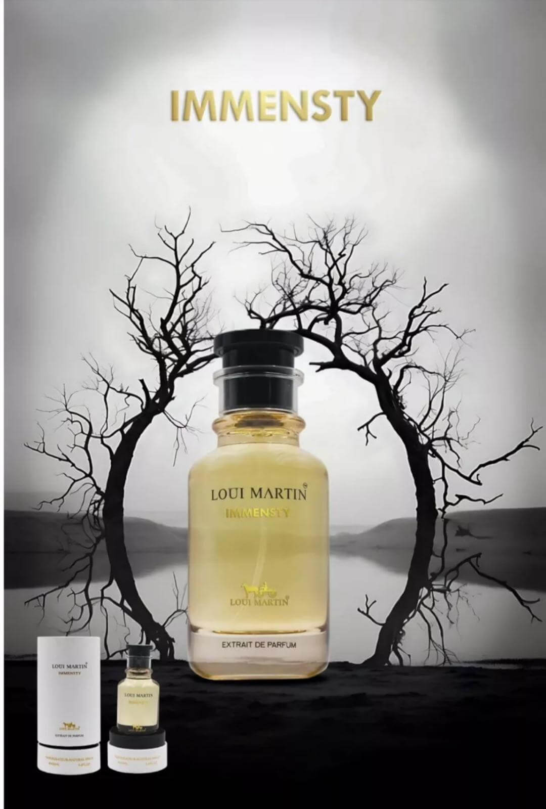 Loui Martin IMMENSTY Extrait de Parfum: Uma Sinfonia Ousada de Elegância - 100ml com Amostra Grátis