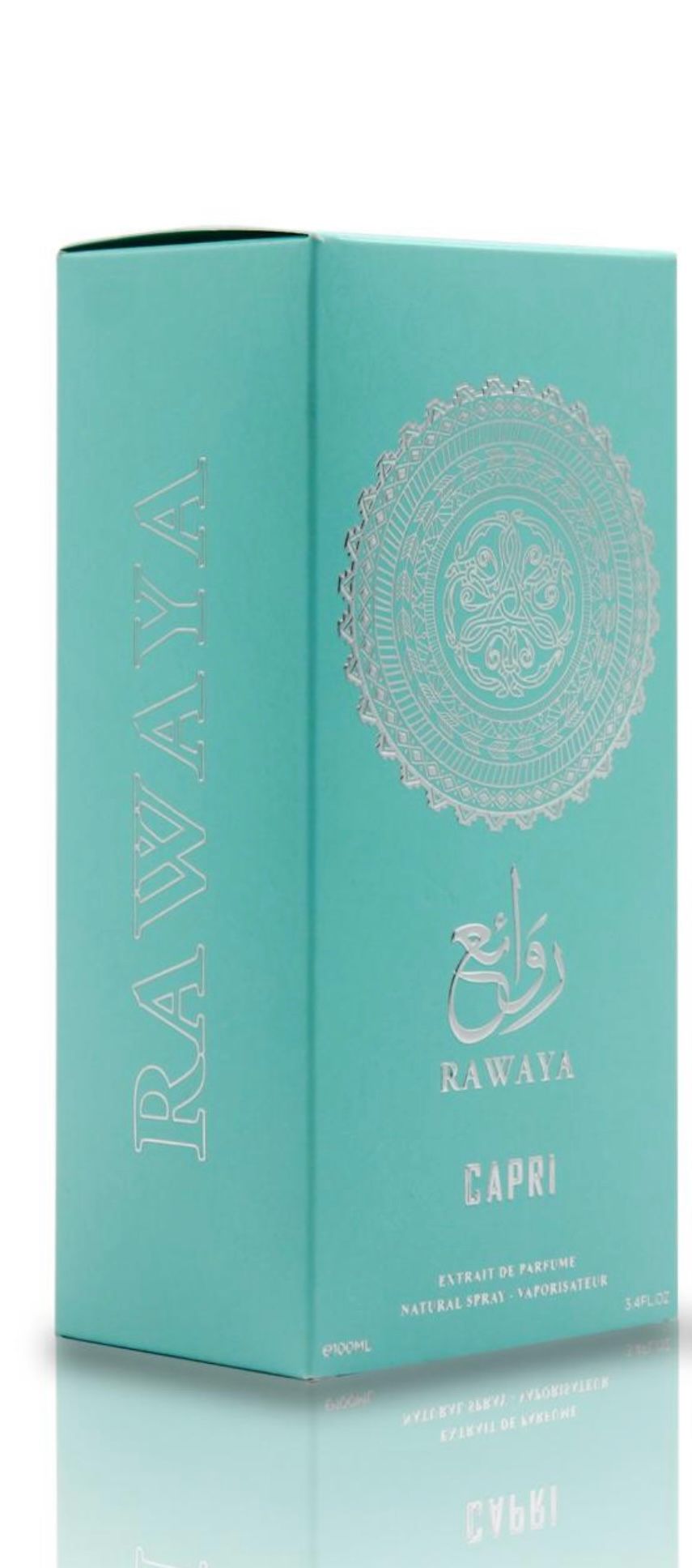 Rawaya Capri Extrait de Parfum - Fragrância de luxo de 100 ml com amostra grátis.