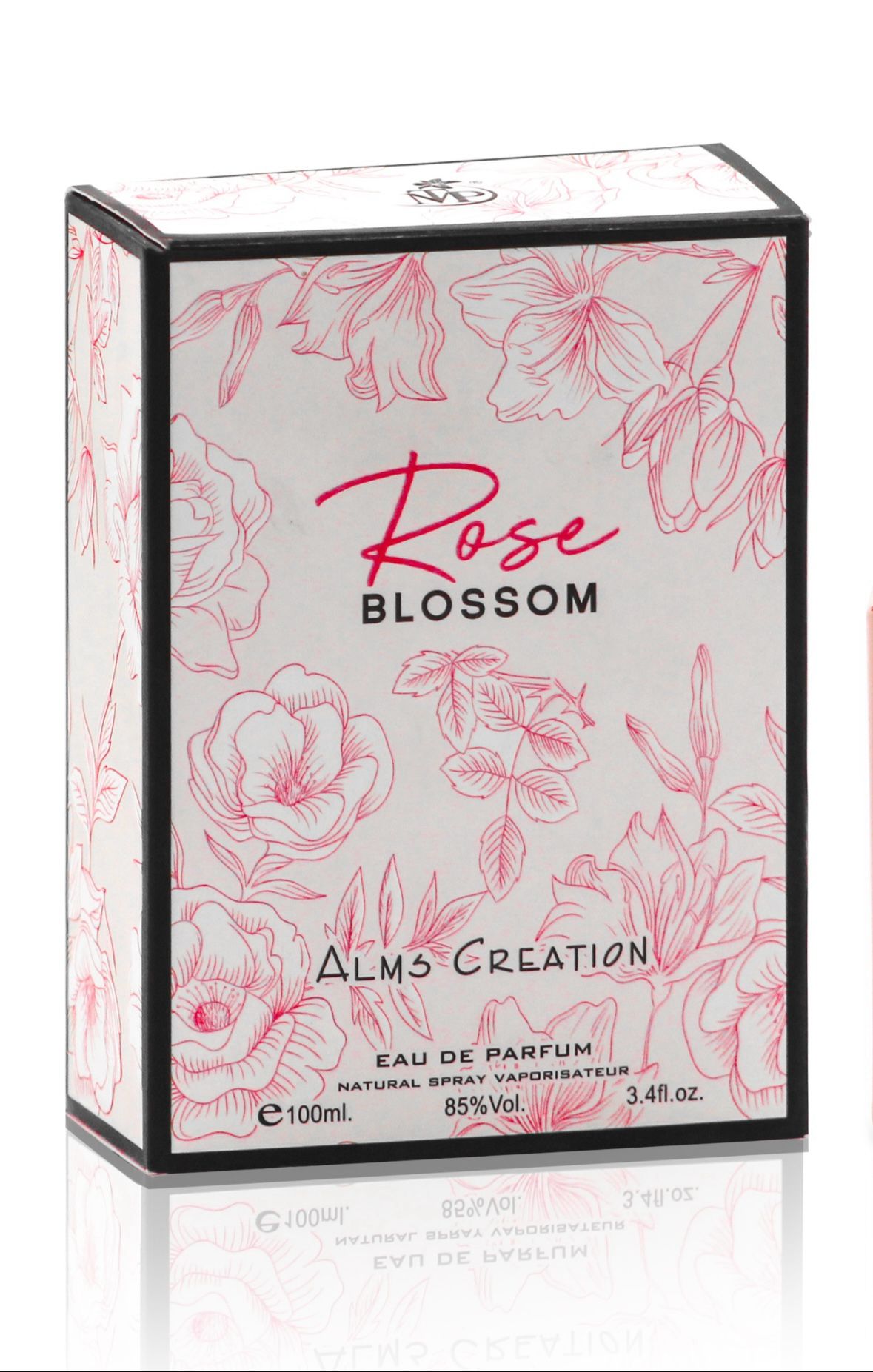 Rose Blossom Unisex Eau de Parfum – 100ml – Amostra grátis incluída – Fragrância elegante e atemporal.