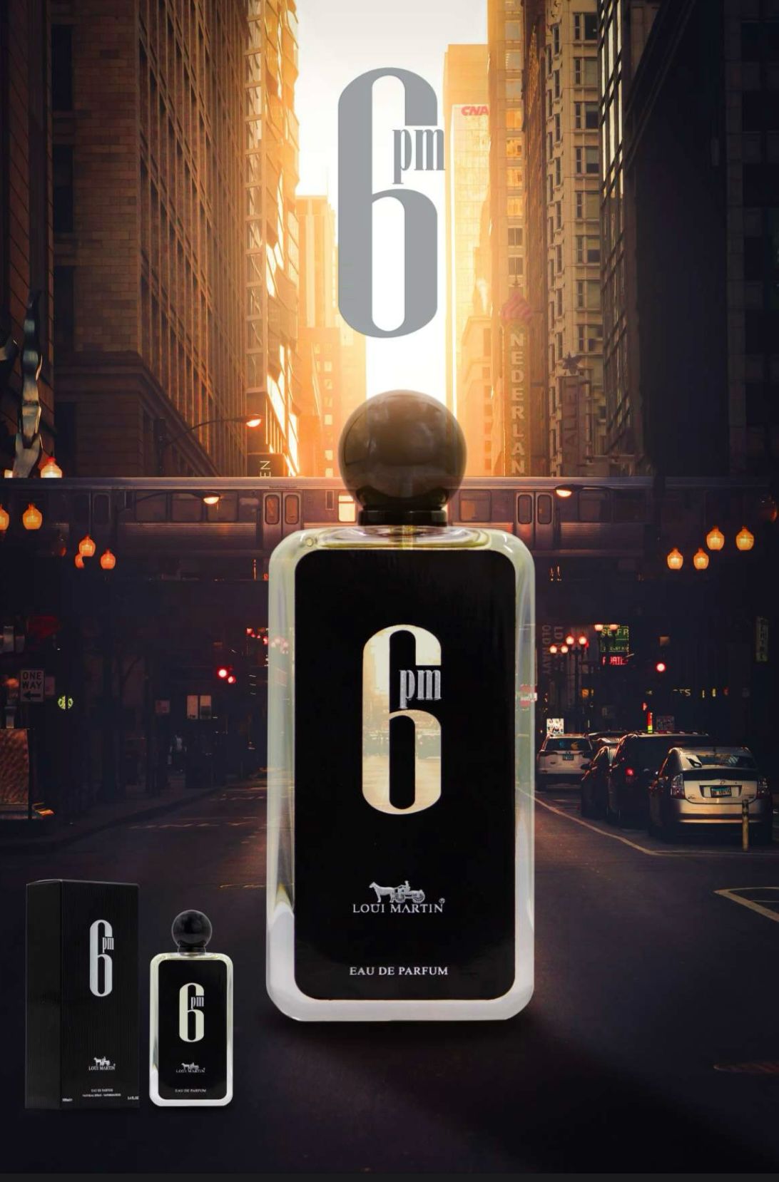 Loui Martin 6PM Eau de Parfum – 100ML + Amostra Grátis | Elegância sofisticada para a noite.