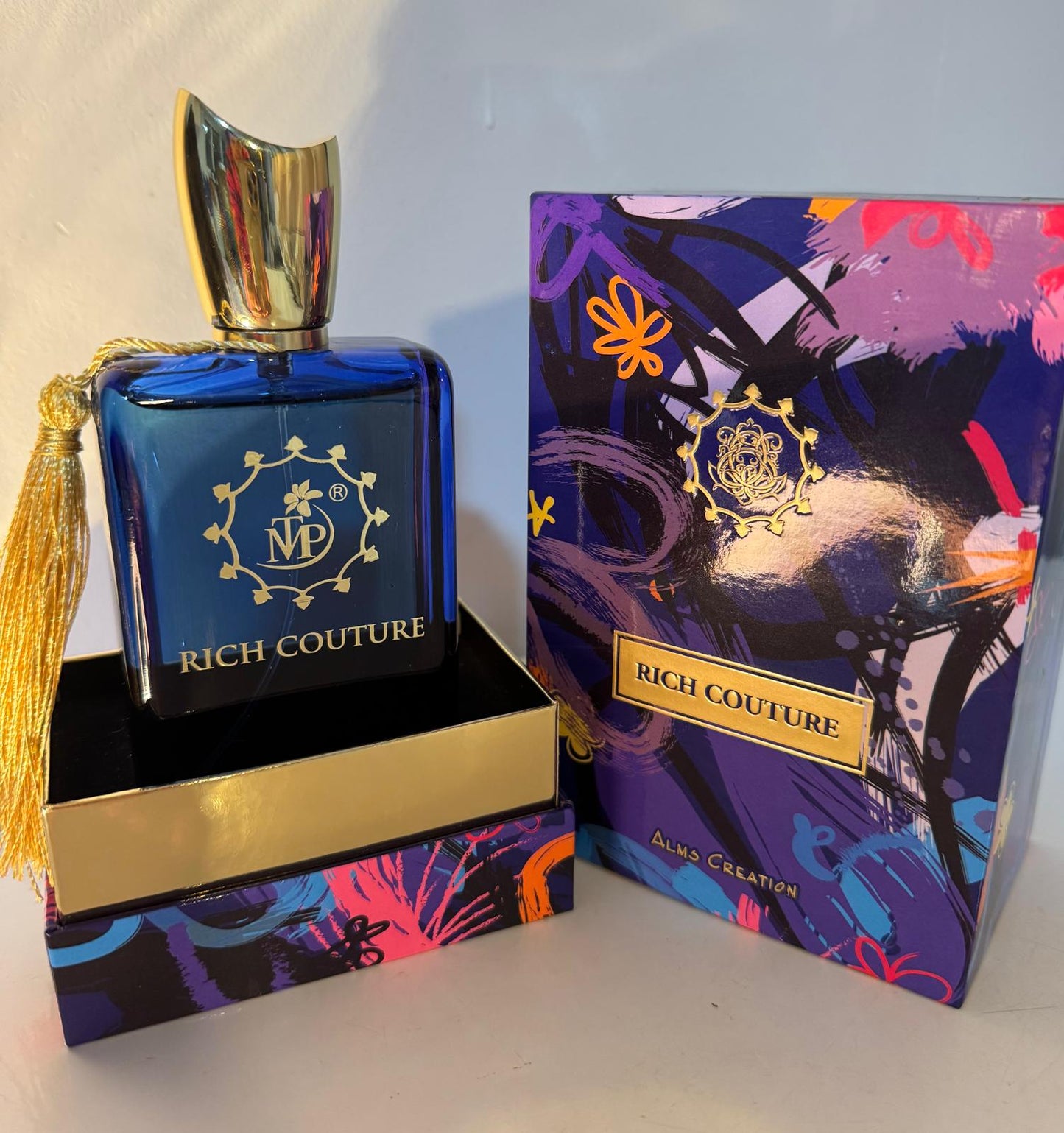 Rich Couture by Alms Creation Luxurious Fragrance and Eau de Parfum with Gold Accent -100ML With Free Sample