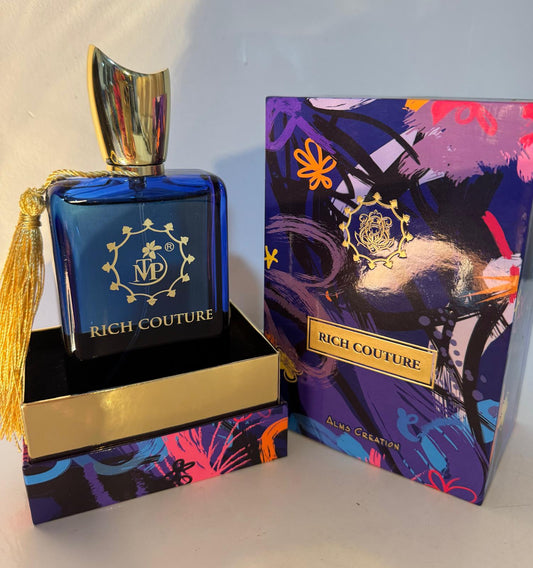 Rich Couture by Alms Creation Luxurious Fragrance and Eau de Parfum with Gold Accent -100ML With Free Sample