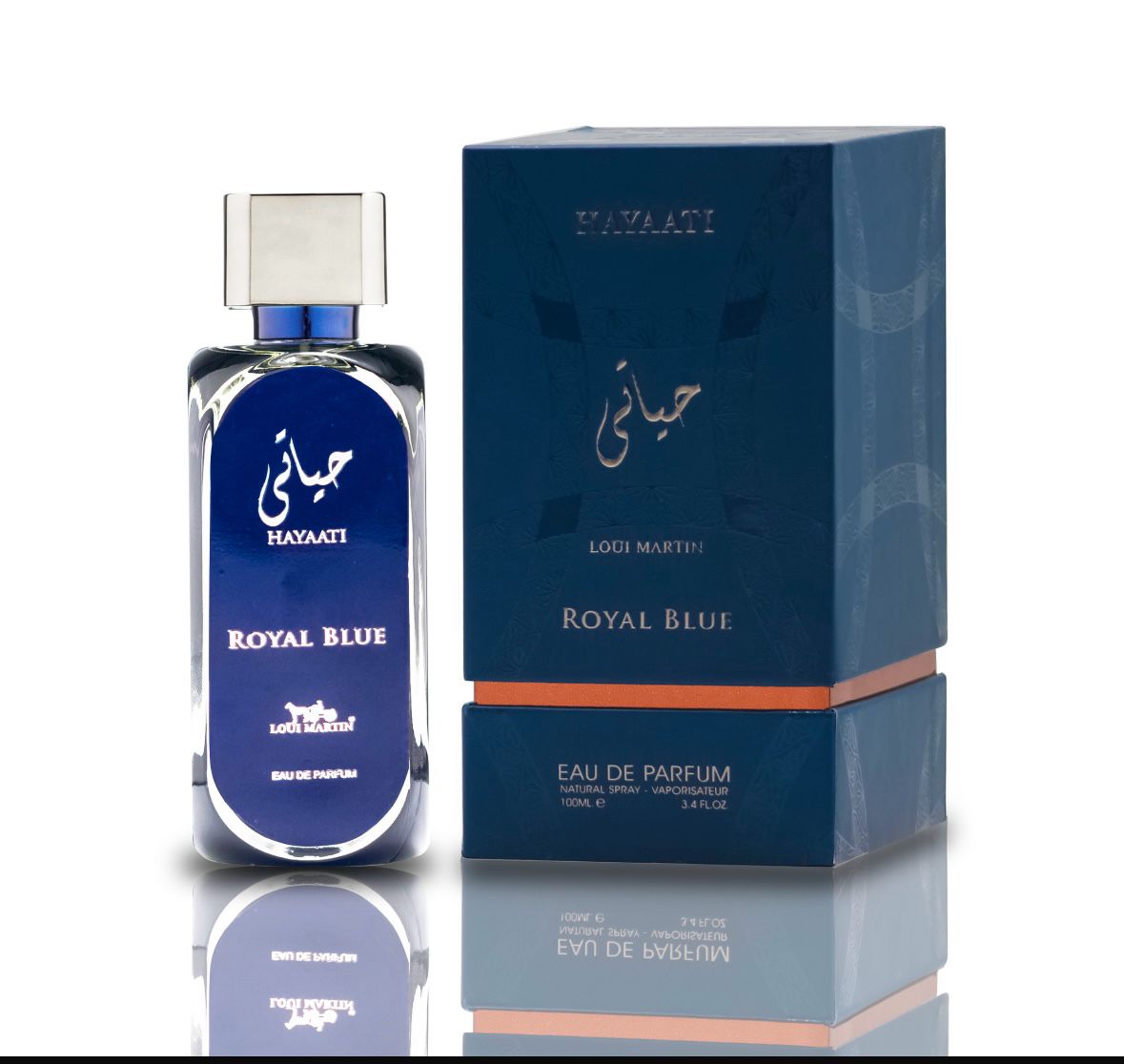 HAYAATI ROYAL BLUE Unissex Eau de Parfum - 100 ML com amostra grátis - Uma fragrância majestosa para todos.