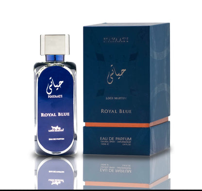 HAYAATI ROYAL BLUE Unissex Eau de Parfum - 100 ML com amostra grátis - Uma fragrância majestosa para todos.