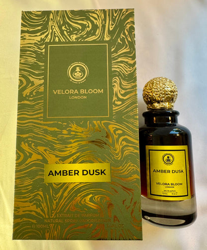 Amber Dusk Unisex Eau de Parfum by Velora Bloom – 100ML of Timeless Elegance and Alluring Depth