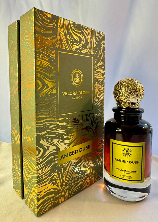 Amber Dusk Unisex Eau de Parfum by Velora Bloom – 100ML of Timeless Elegance and Alluring Depth
