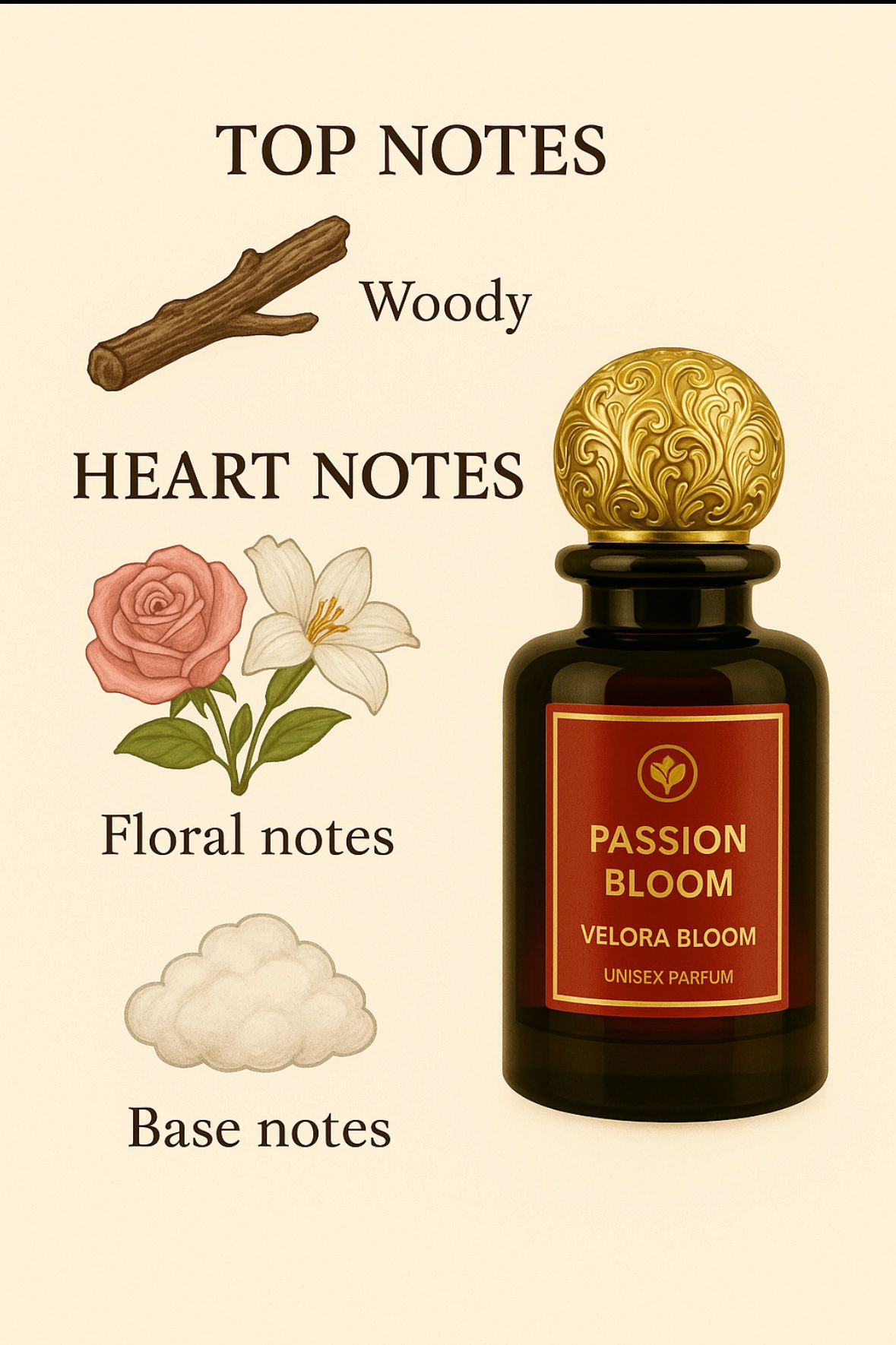 PASSION BLOOM by Velora Bloom - Unisex Eau de Parfum, 100ML “An Alluring Symphony of Timeless Elegance & Passion!