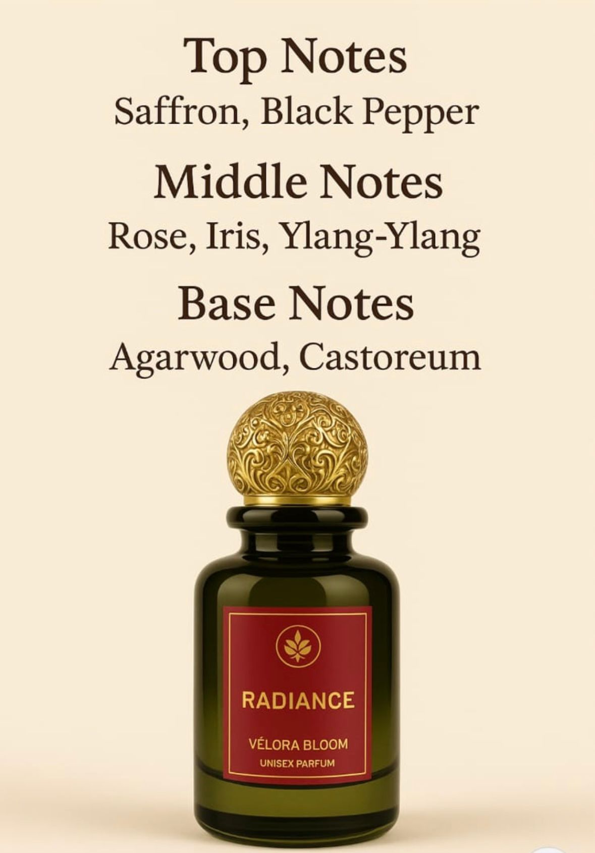 RADIANCE by Velora Bloom - Unisex Eau de Parfum, 100ML “Illuminate Your Essence with Timeless Elegance!