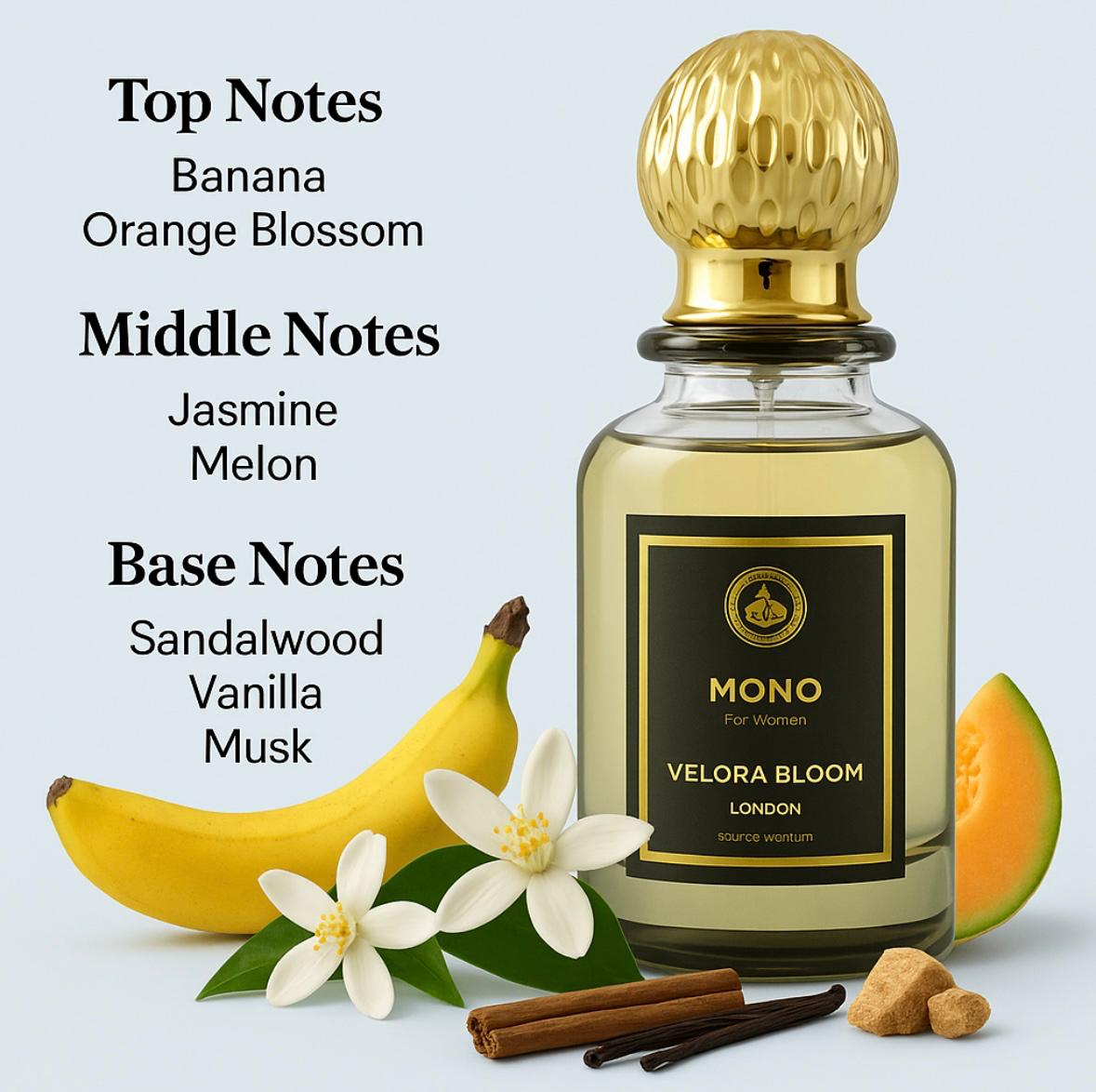 MONO Women’s Perfume by Velora Bloom London - 100ML | Elegance & Sophistication in a Bottle!