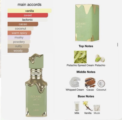 ECLAIRE PICTACHE 100ml -Creamy Pistachio Vanilla Luxury Gourmand Perfume NEW