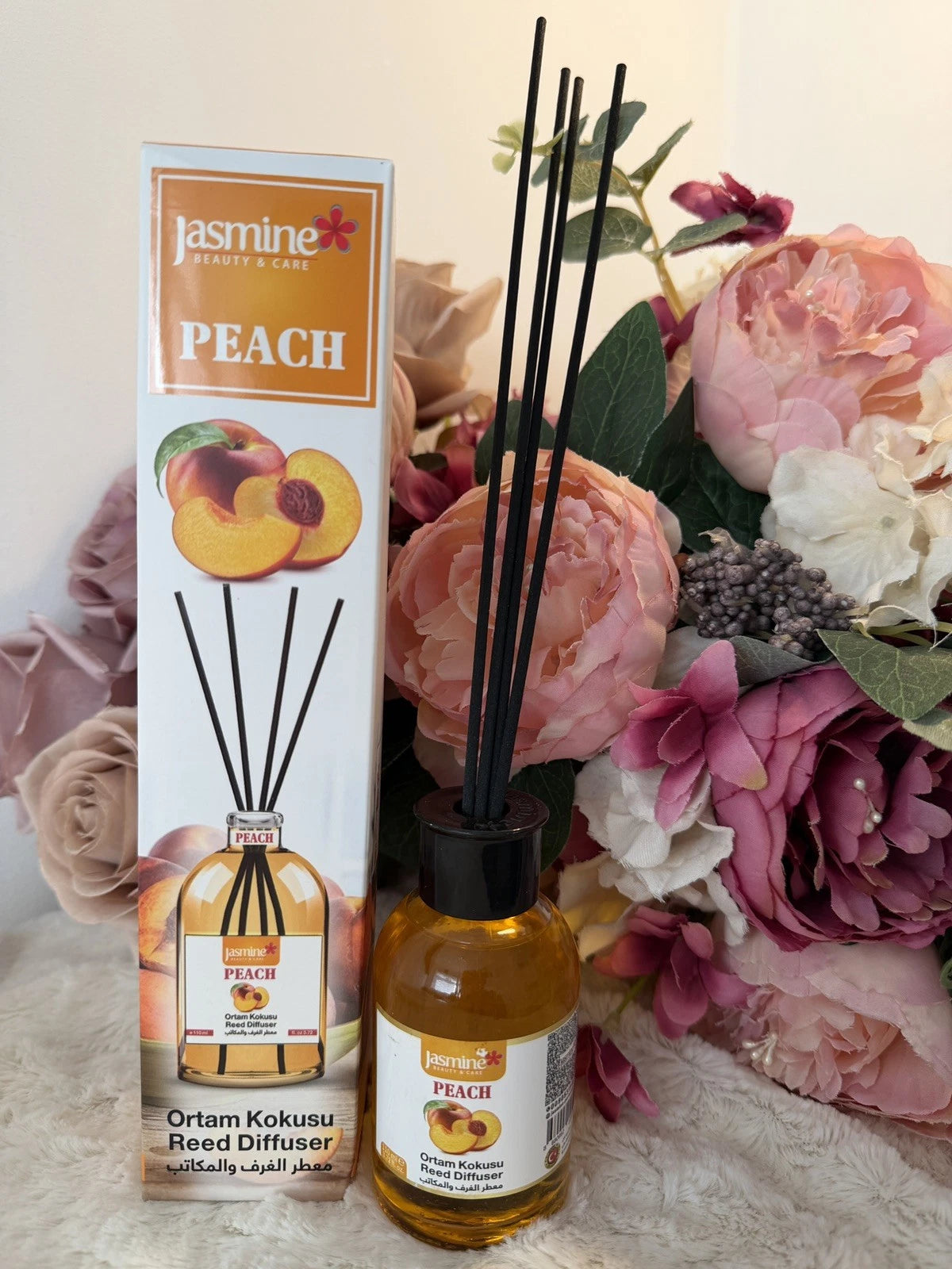 Luxury Peach Reed Diffuser 110ml Fresh Sweet Fruity Long Lasting Home Fragrance